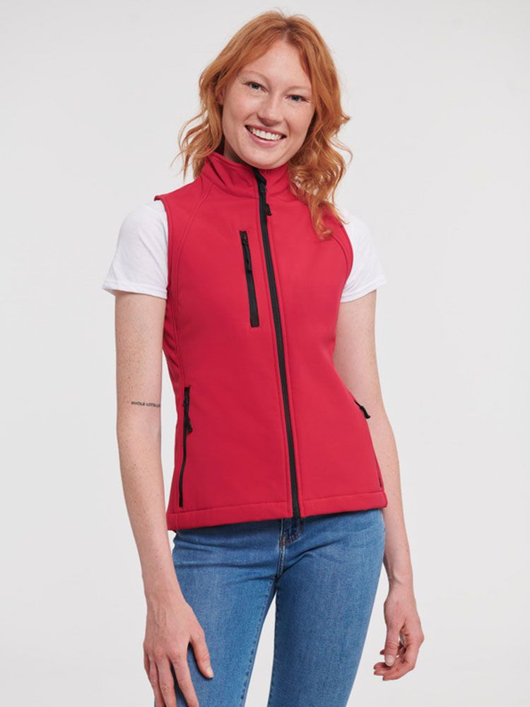 Women s Softshell Vest Red COMO Fashion
